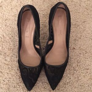 Black lace BCBG heels